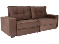 Sofá 4 Lugares Retrátil Reclinável Veludo Texas Besthouse