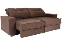 Sofá 4 Lugares Retrátil Reclinável Veludo Texas Besthouse - 7