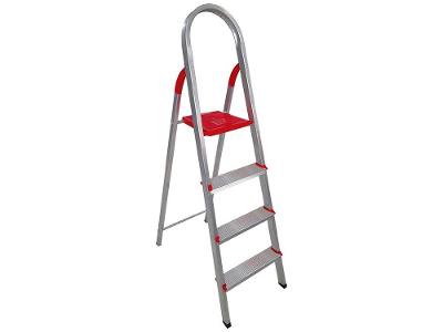 Escada de Alumínio Tesoura 4 Degraus Doméstica