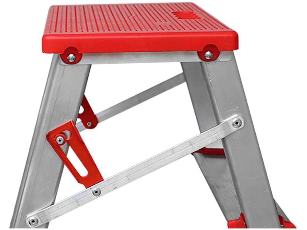 Banco Escada 2 Degraus de Alumínio Dobrável  - 2