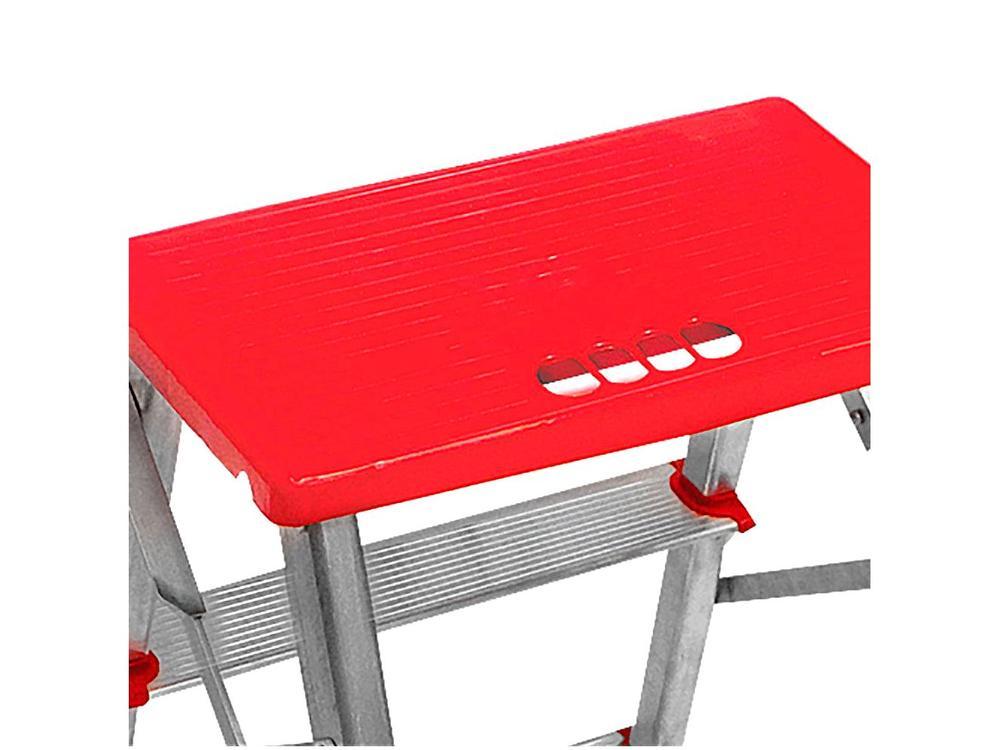 Banco Escada 2 Degraus de Alumínio Dobrável  - 3