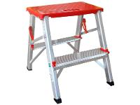 Banco Escada 2 Degraus de Alumínio Dobrável  - 1