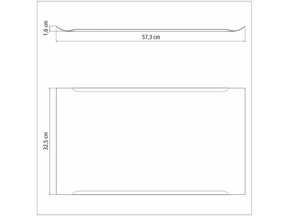 Bandeja Inox para Servir Retangular Tramontina Quadrata 57x32cm - 5