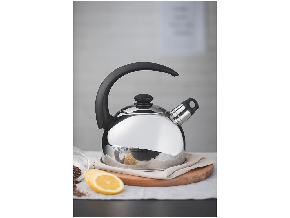 Chaleira Tramontina Inox com Apito Prata 3L - 3