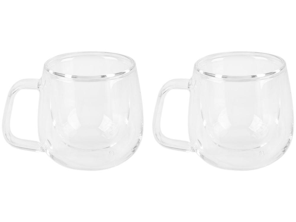 Jogo de Xícaras de Chá e Capuccino 200ml Tramontina Vidro Duplo 64760450 2 Peças - 3