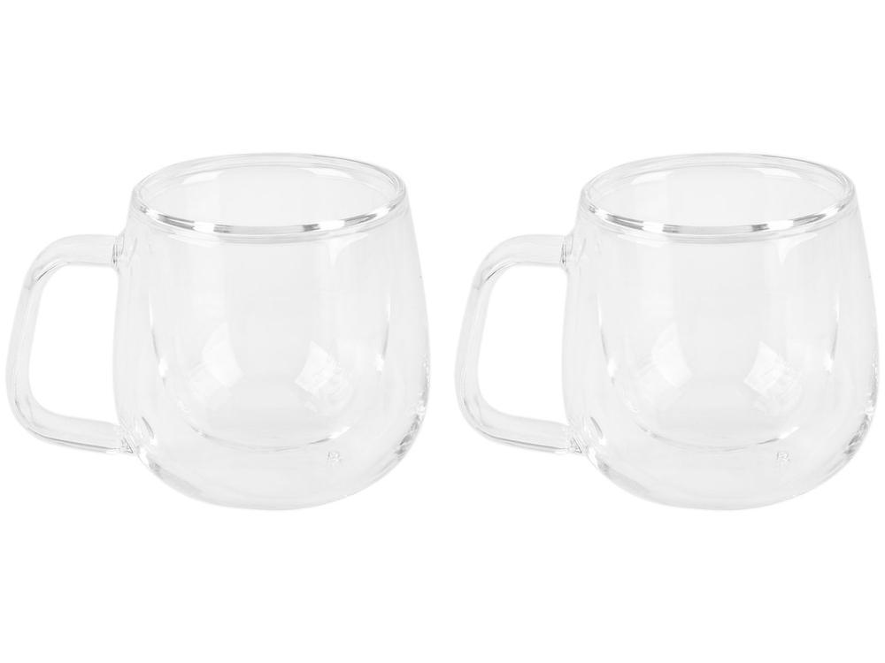 Jogo de Xícaras de Chá e Capuccino 300ml Tramontina Vidro Duplo 64760450 2 Peças - 3