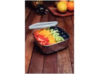 Jogo de Potes de Inox Tramontina com Tampa Quadrado Freezinox 3 Peças - 3