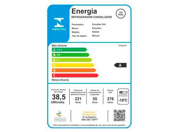 Geladeira/Refrigerador Esmaltec Duplex Branco 276L RCD34 PRO - 11