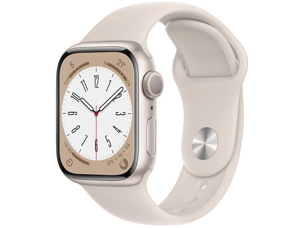 Apple Watch Series 8 41mm GPS Caixa Estelar Alumínio Pulseira Esportiva Estelar - 1