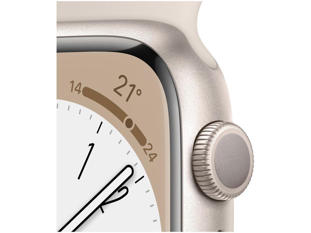 Apple Watch Series 8 41mm GPS Caixa Estelar Alumínio Pulseira Esportiva Estelar - 3