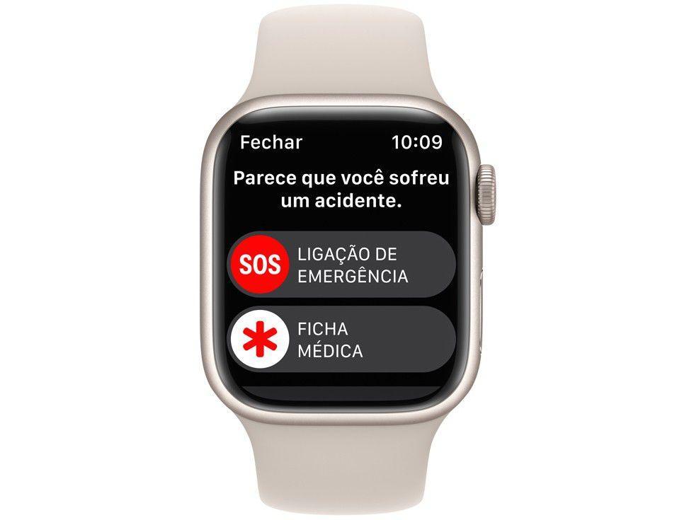 Apple Watch Series 8 41mm GPS Caixa Estelar Alumínio Pulseira Esportiva Estelar - 6