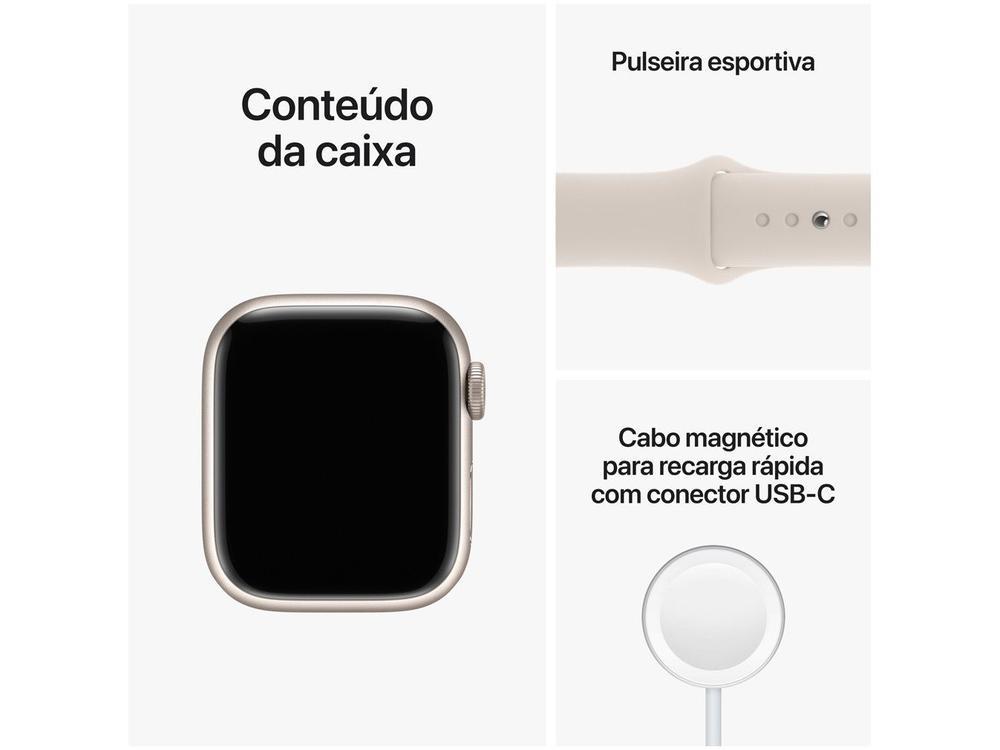 Apple Watch Series 8 41mm GPS Caixa Estelar Alumínio Pulseira Esportiva Estelar - 9
