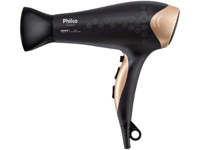 Secador de Cabelo Philco Íons Tourmaline Preto 2200W  2 Velocidades PSC2450