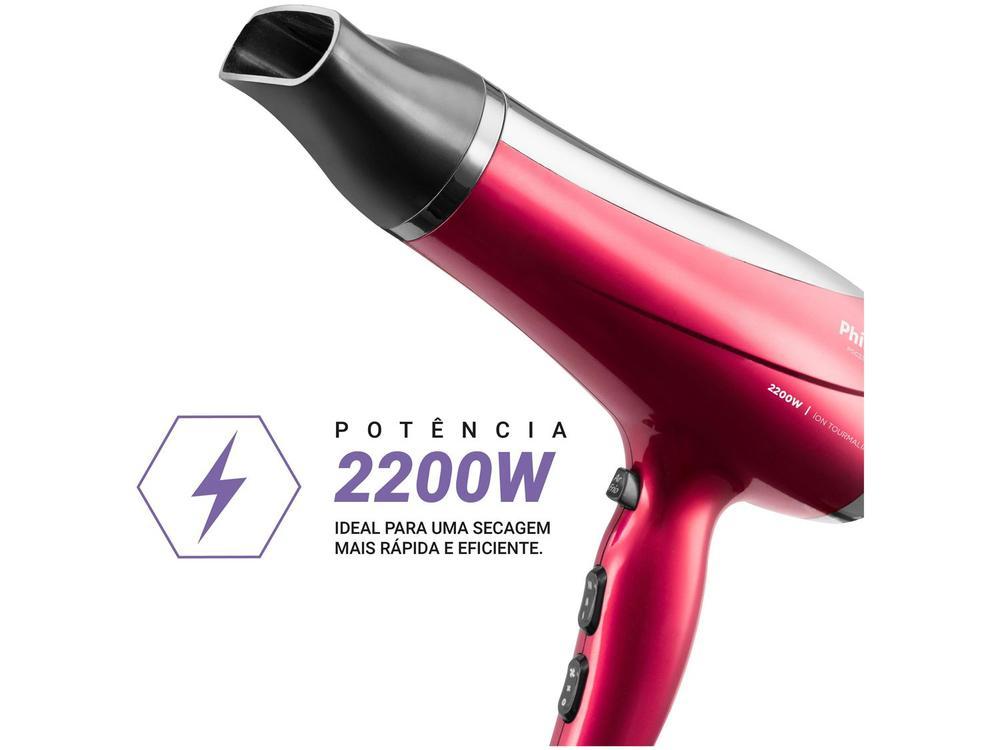 Secador de Cabelo Philco Íons Tourmaline Cherry 2200W 2 Velocidades PSC2300 - 11