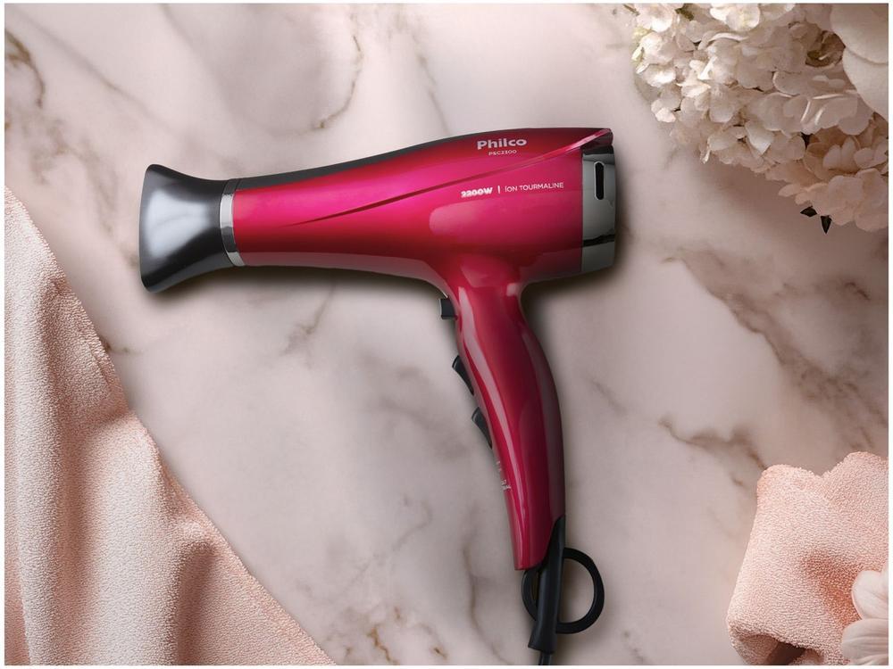 Secador de Cabelo Philco Íons Tourmaline Cherry 2200W 2 Velocidades PSC2300 - 3