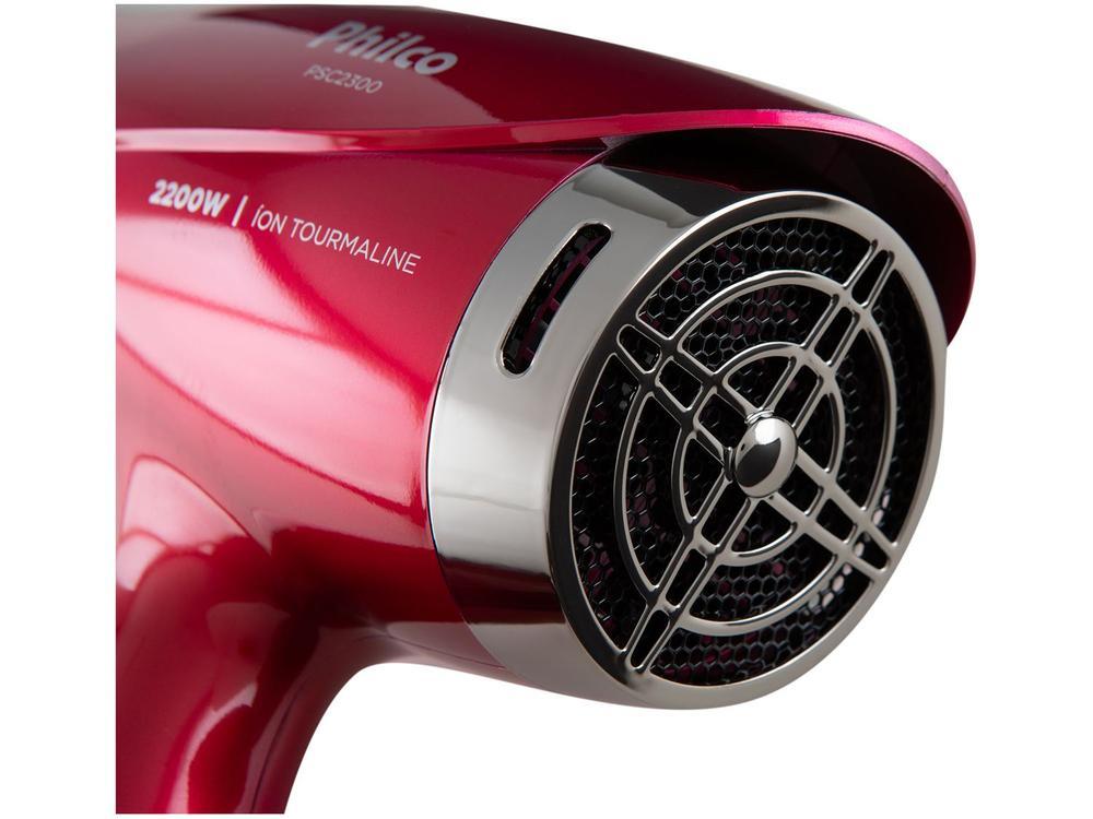 Secador de Cabelo Philco Íons Tourmaline Cherry 2200W 2 Velocidades PSC2300 - 6