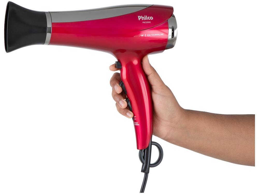 Secador de Cabelo Philco Íons Tourmaline Cherry 2200W 2 Velocidades PSC2300 - 9