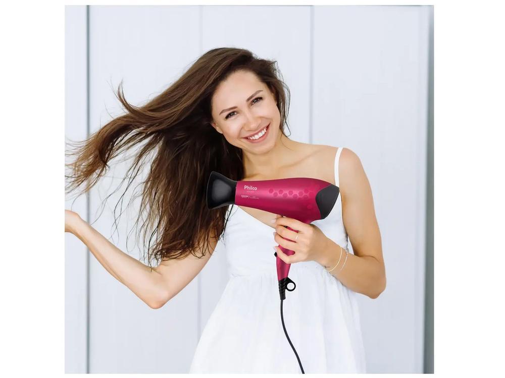 Secador de Cabelo Philco Íons Tourmaline Cherry 2200W 2 Velocidades PSC2350 - 2