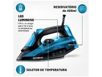 Ferro de Passar Roupa a Vapor Mondial F-53 Preto e Azul - 15