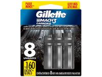 Carga para Aparelho de Barbear Gillette Mach3 Carbono 8 Unidades - 1