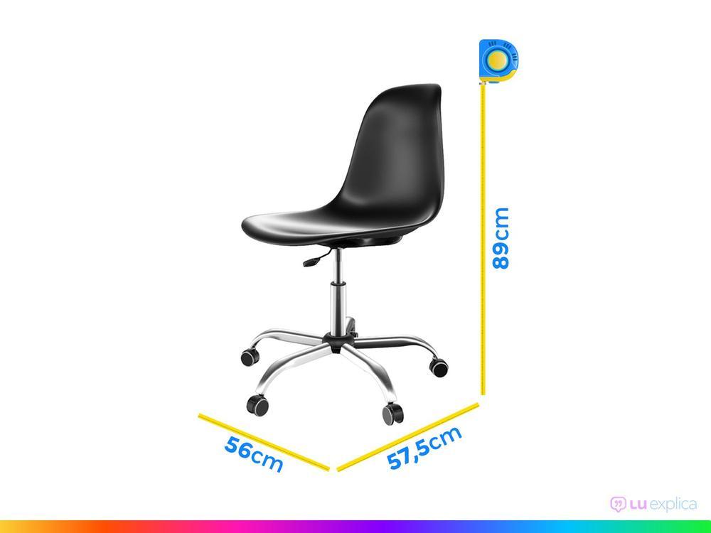 Kit Cadeira de Escritório Secretária 2 Unidades Empório Tiffany Eames Office - 6