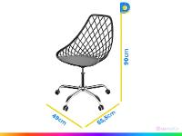 Kit Cadeira Escritório Secretária 2 Unidades Kaila Office - 6