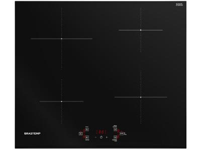 Cooktop 4 Bocas Indução Brastemp Vitrocerâmico Touch com Timer Acendimento Automático BDJ60BE