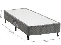 Base Cama Box Solteiro Castor 27x88x188cm Lux - 2