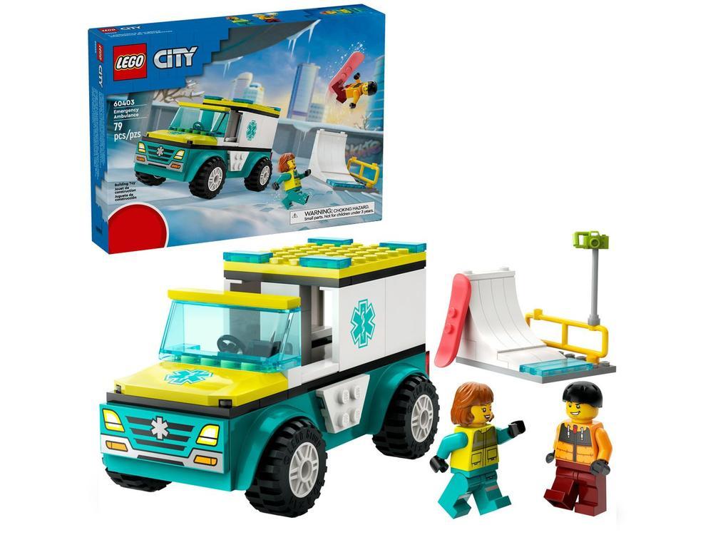 LEGO City Ambulância de Emergência e Snowboarder  - 1