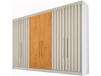 Guarda-roupa Casal 6 Portas 6 Gavetas Móveis Europa Ripado Potente