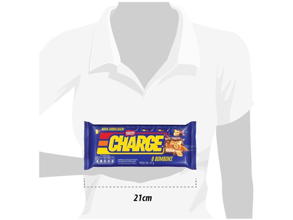 Bombom de Chocolate Charge Flowpack Recheado com Amendoim Caramelizado 117g 1 Pacote com 6 Unidades - 7