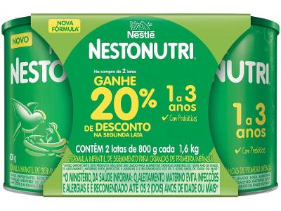 Fórmula Infantil Nestronutri Leite Nestle 1,6kg 2 Unidades