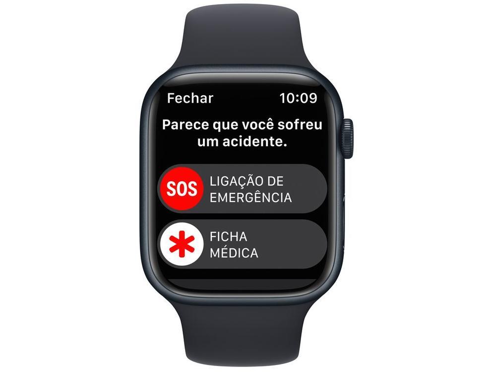 Apple Watch Series 8 45mm GPS + Cellular Caixa Meia-noite Alumínio Pulseira Esportiva - 6