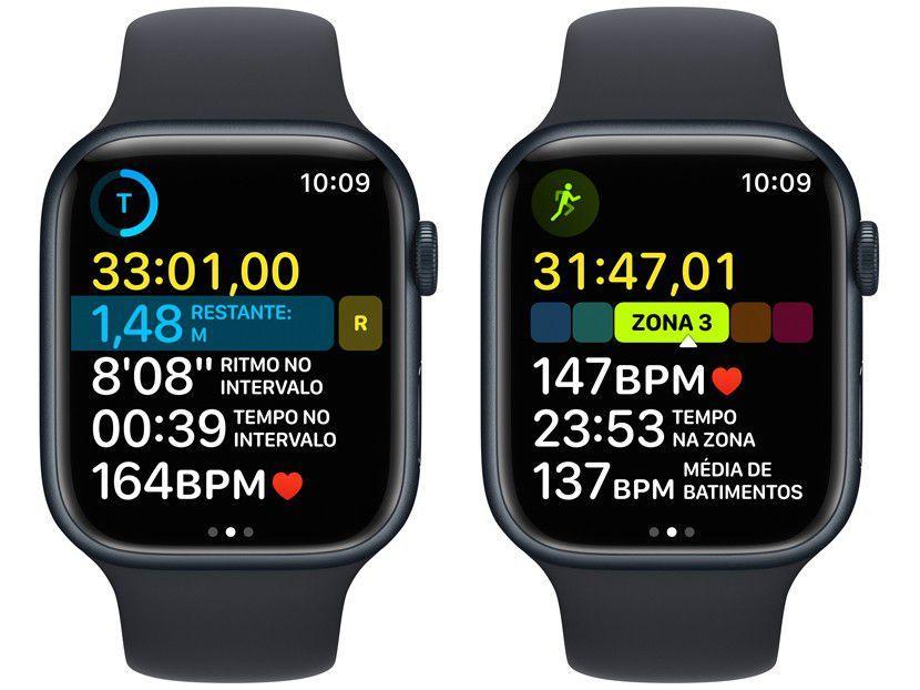 Apple Watch Series 8 45mm GPS + Cellular Caixa Meia-noite Alumínio Pulseira Esportiva - 7