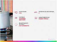 Panela de Pressão Tramontina Aço Inox Fundo Triplo 4,5L com 5 Dispositivos de Segurança Solar 62513223 - 2