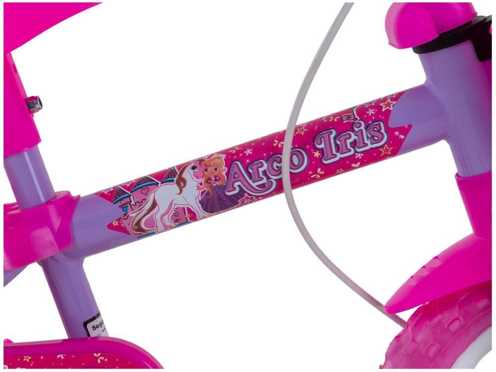 Bicicleta Infantil Aro 12 TK3 Track Arco Íris Lilás e Rosa com Rodinhas - 8