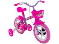 Bicicleta Infantil Aro 12 TK3 Track Arco Íris Lilás e Rosa com Rodinhas - 2