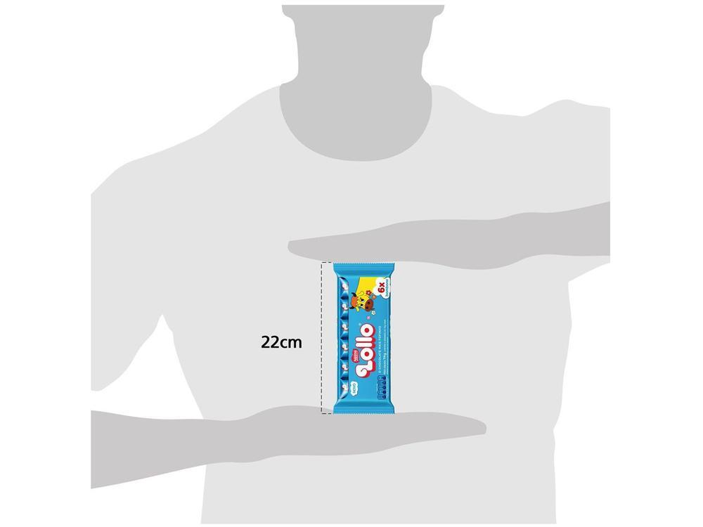 Barra de Chocolate Lollo Flowpack Chocolate Recheado com Leite Maltado 114g com 6 Unidades Nestle - 7
