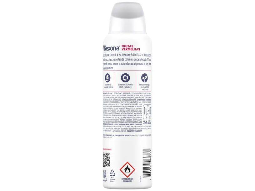 Desodorante Aerossol Antitranspirante Rexona Frutas Vermelhas 72 Horas 150ml - 5