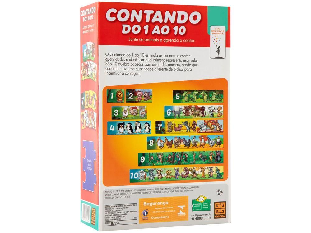 Kit Quebra-cabeça Contando do 1 ao 10 Grow - 9