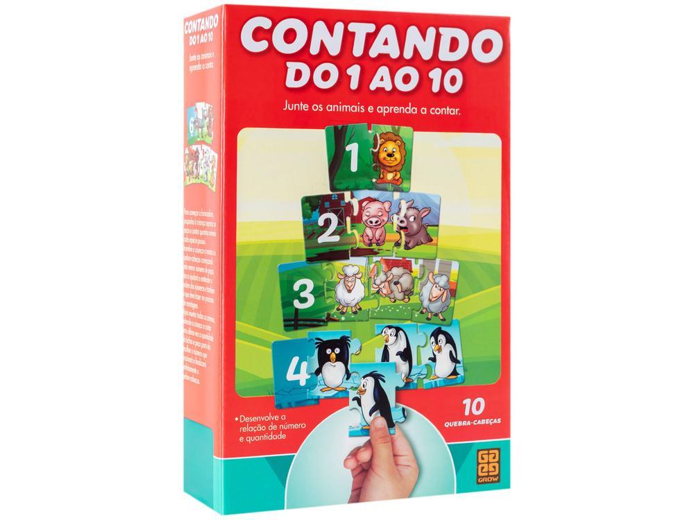 Kit Quebra-cabeça Contando do 1 ao 10 Grow - 1