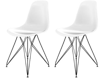 Jogo de Cadeiras de Polipropileno Empório Tiffany Eames Eiffel 2 Peças