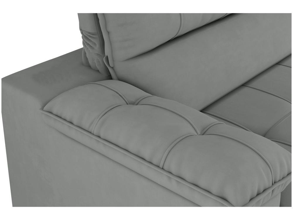Sofá 4 Lugares Reclinável Suede Veludo Everest Flexforma Estofados - 6