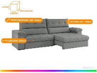 Sofá 4 Lugares Reclinável Suede Veludo Everest Flexforma Estofados - 3
