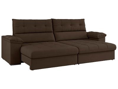 Sofá 4 Lugares Reclinável Suede Veludo Everest Flexforma Estofados