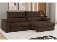 Sofá 4 Lugares Reclinável Suede Veludo Everest Flexforma Estofados - 1