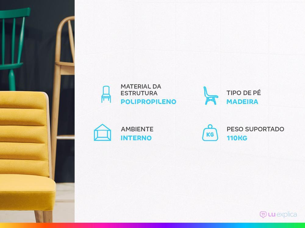 Jogo de Cadeiras de Polipropileno e Madeira - 2