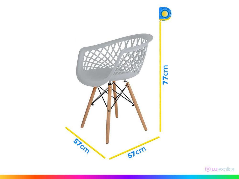 Jogo de Cadeiras de Polipropileno e Madeira - 6