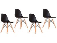 Jogo de Cadeiras de Polipropileno e Madeira - 1