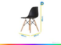 Jogo de Cadeiras de Polipropileno e Madeira - 7